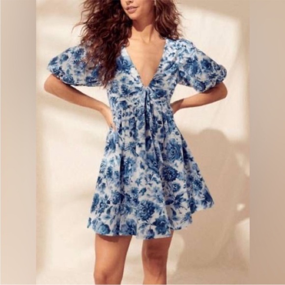 Abercrombie & Fitch Cinch Front Poplin Mini Dress Sz XL - Picture 1 of 8